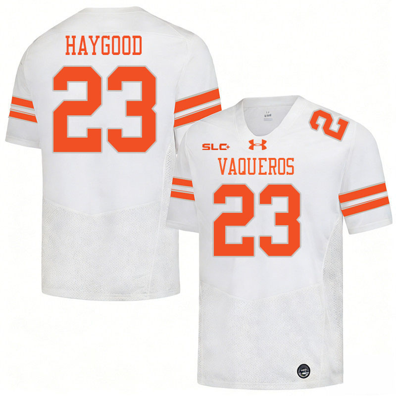 UT Rio Grande Valley Vaqueros #23 Jaiden Haygood College Football Jerseys,Uniforms-White